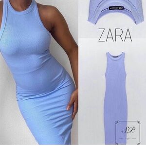 ZARA Periwinkle Midi Dress